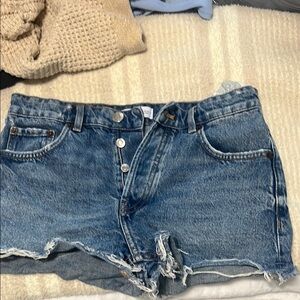 Zara Denim Blue Women's Shorts